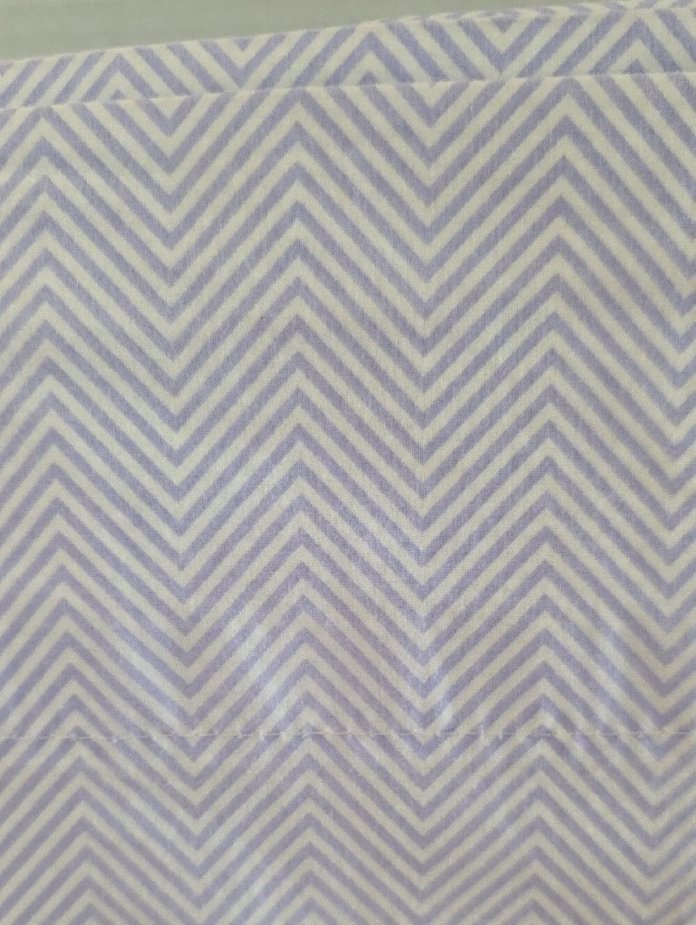 Ralph Lauren Periwinkle Blue White Chevron Cotton Twin Flat Sheet